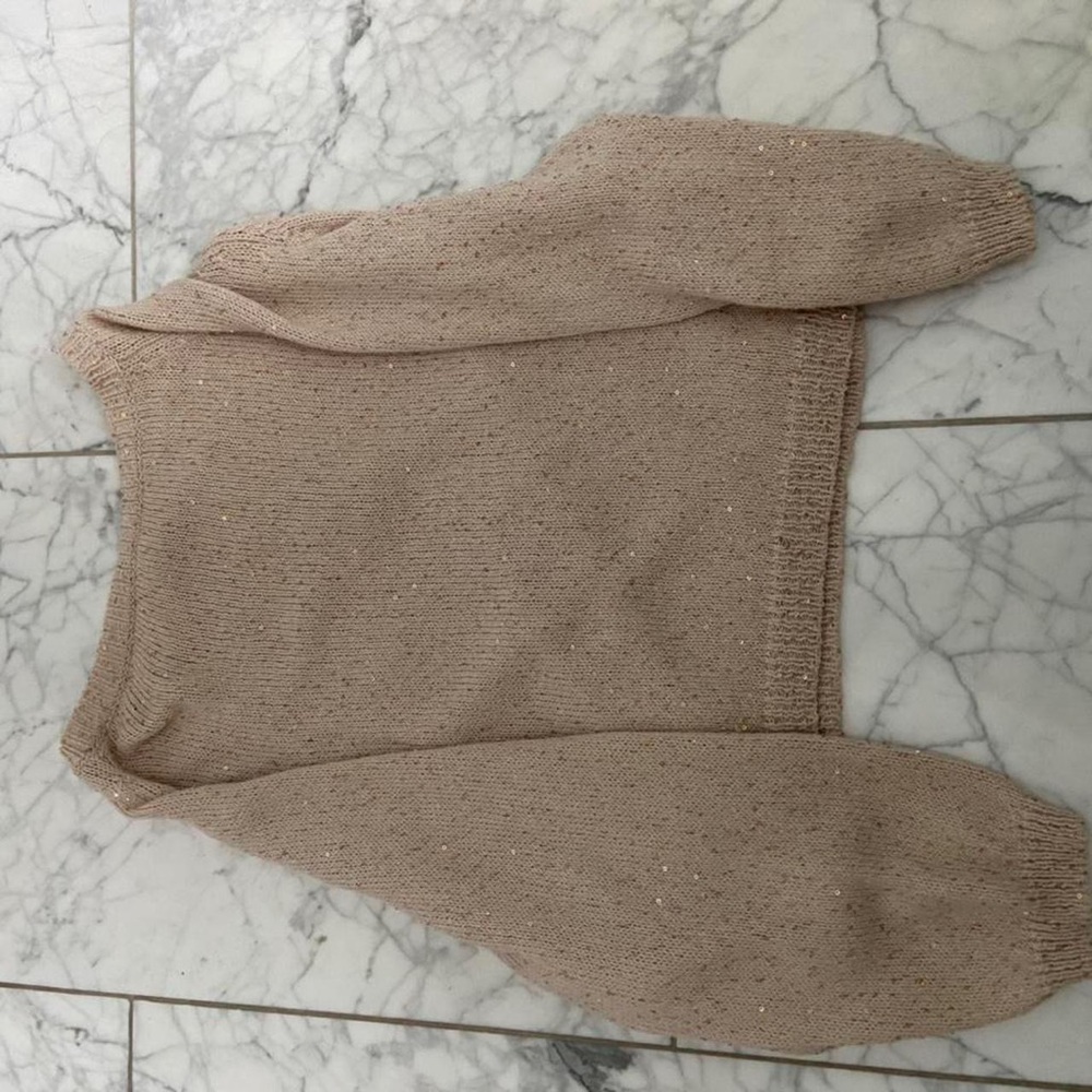 Sparkly Cropped Knit Jumper